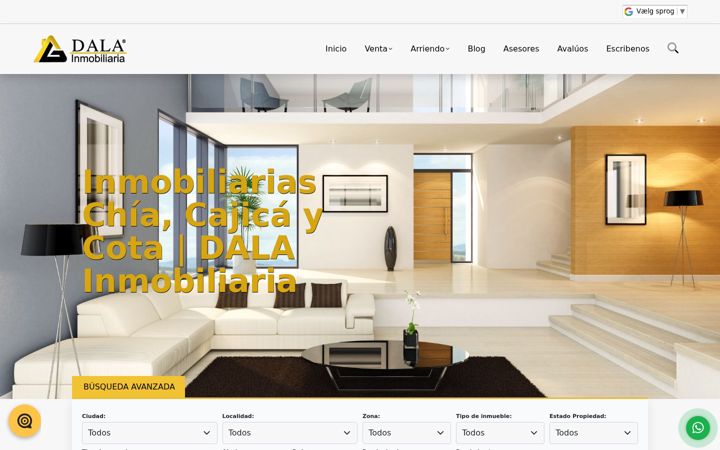 Capture d'écran de dalainmobiliaria.co