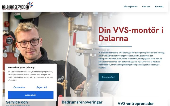Screenshot of dalarorservice.com