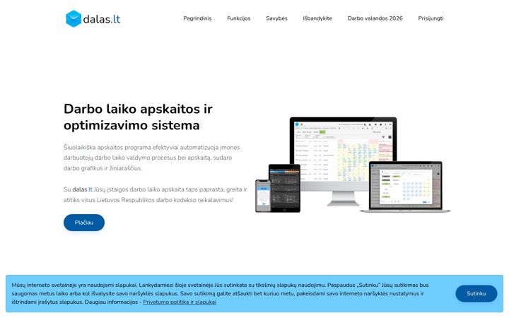 Screenshot di dalas.lt