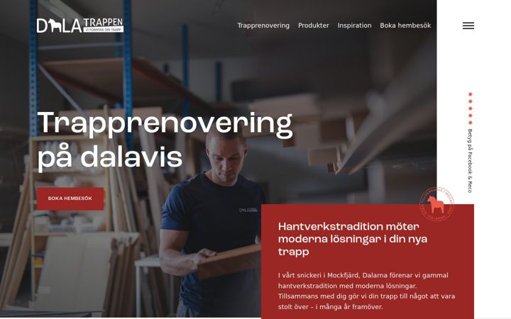 Screenshot of dalatrappen.se