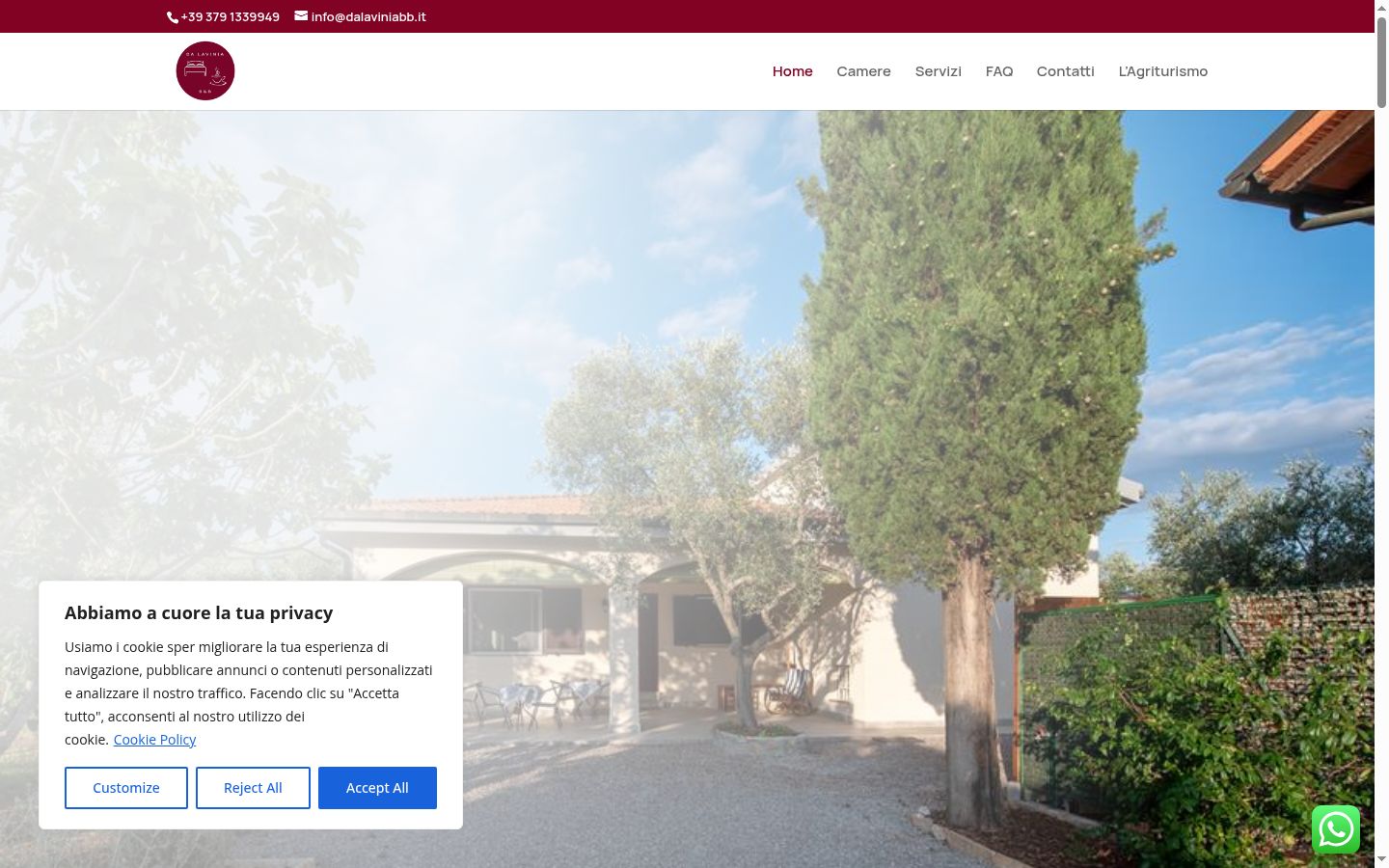 Capture d'écran de la bannière de consentement affichée avant toute interaction
