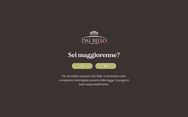 Screenshot of dalbellovini.it