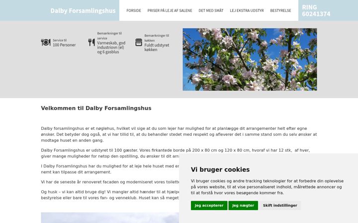 Captura de ecrã de dalbyforsamlingshusfyn.dk