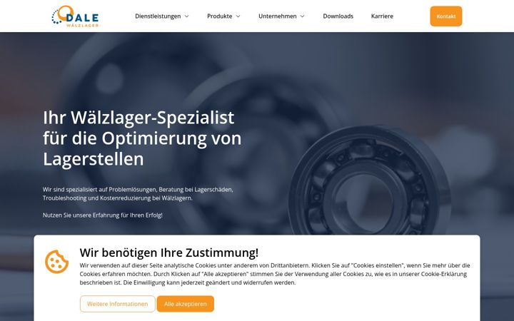 Screenshot of dale.de