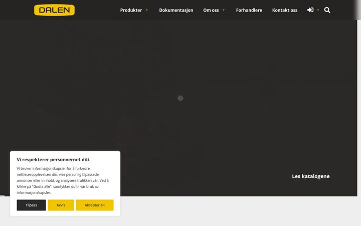 Ekrano kopija dalen.no