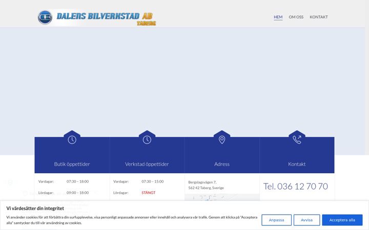 Screenshot of dalens-bilverkstad.se