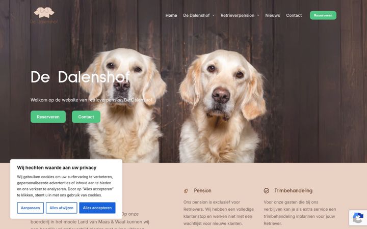 Skjermbilde av dalenshof.nl