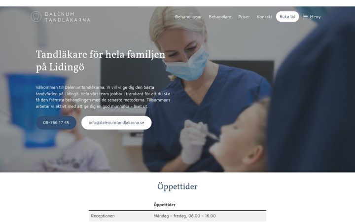 Screenshot of dalenumtandlakarna.se