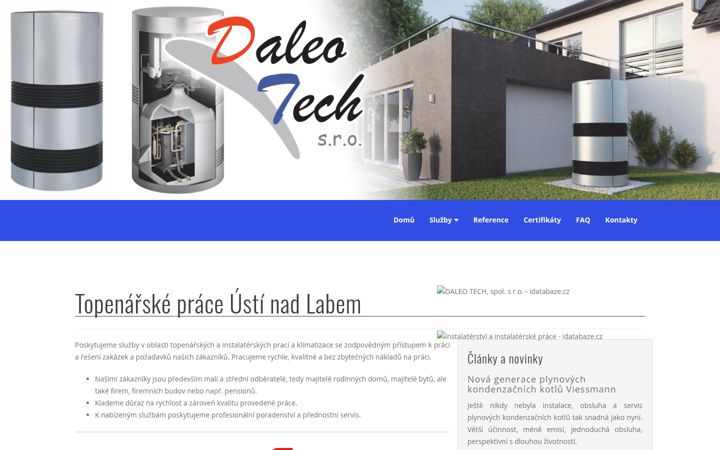 Screenshot van daleo-tech.cz