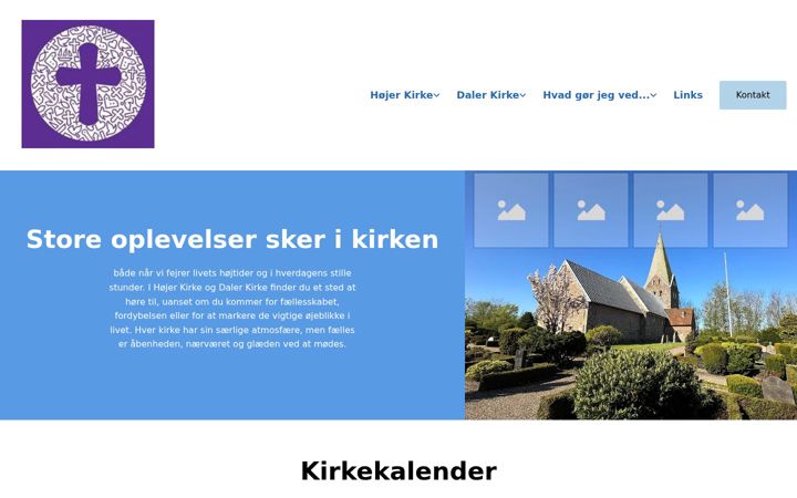 Screenshot of dalerkirke.dk