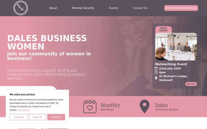 Zrzut ekranu dalesbusinesswomen.co.uk