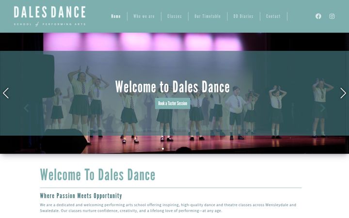 Screenshot of dalesdance.com