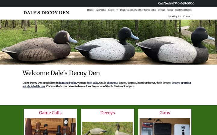 Screenshot of dalesdecoyden.com