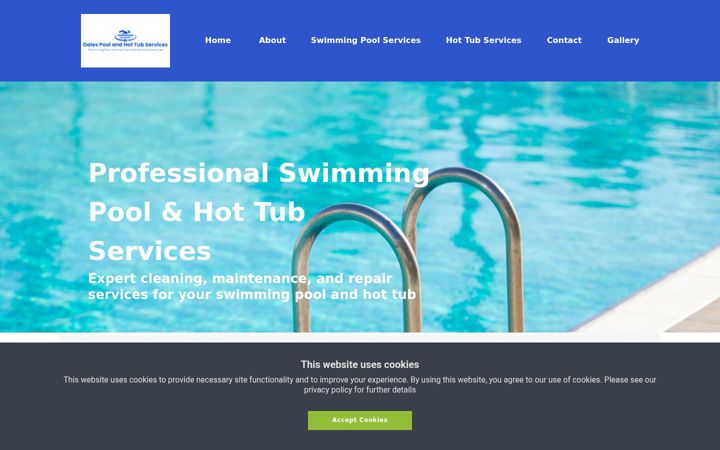 Screenshot of dalespoolandhottubservices.co.uk