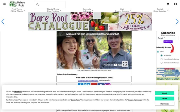 Screenshot of daleysfruit.com.au