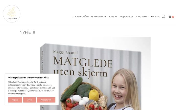Screenshot stránky dalheimgaard.no