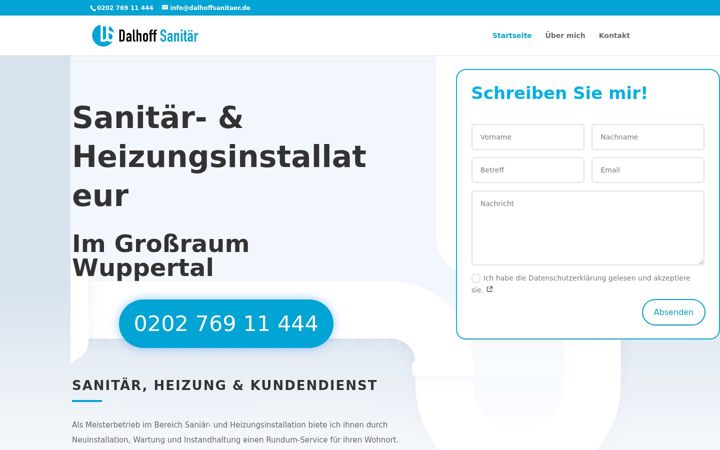 Screenshot of dalhoffsanitaer.de