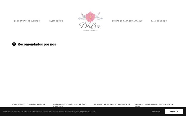 Snimka zaslona za daliafloresedecoracao.com.br