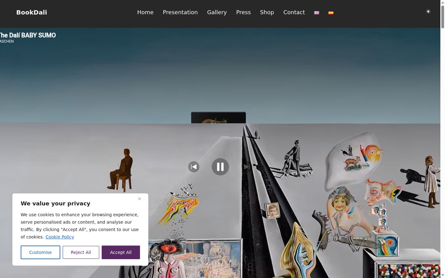 Screenshot tal-banner tal-kunsens muri qabel kwalunkwe interazzjoni