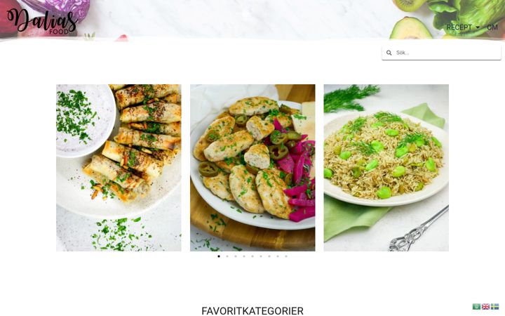 Screenshot of daliasfood.se