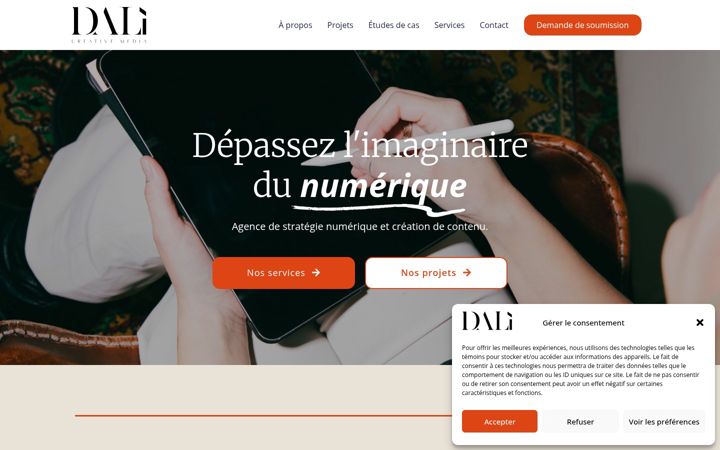 Screenshot of dalicreativemedia.com