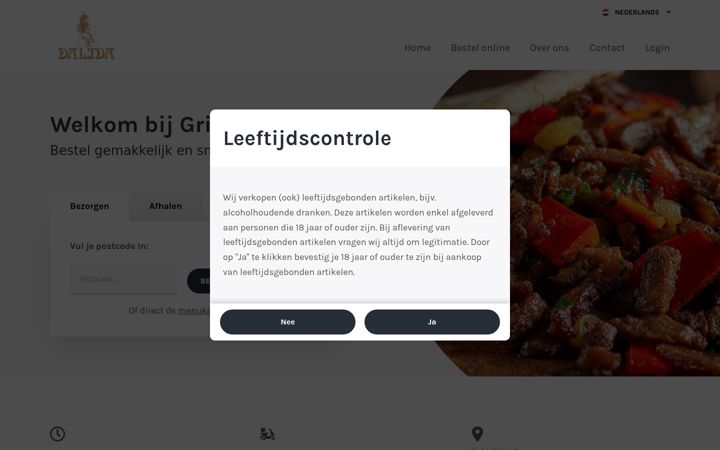 Skjermbilde av dalidazaandam.nl