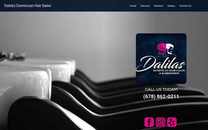 Screenshot of dalilasdominicansalon.com