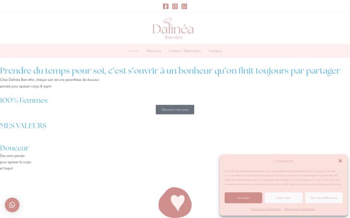 Screenshot of dalinea-bienetre.com