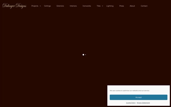 Screenshot of dalingerdesigns.com