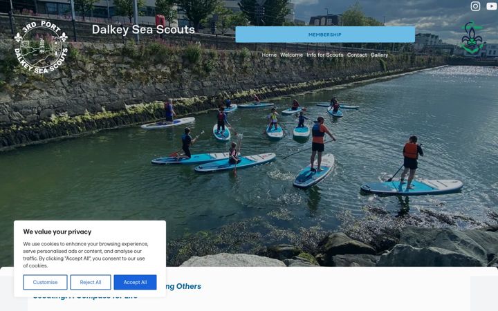 Screenshot van dalkeyseascouts.ie