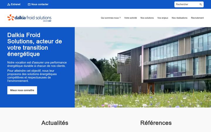 Screenshot of dalkiafroidsolutions.com
