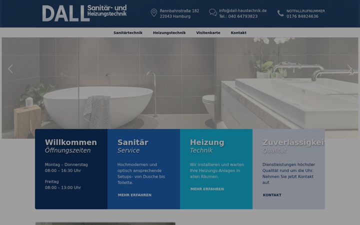 Screenshot of dall-haustechnik.de