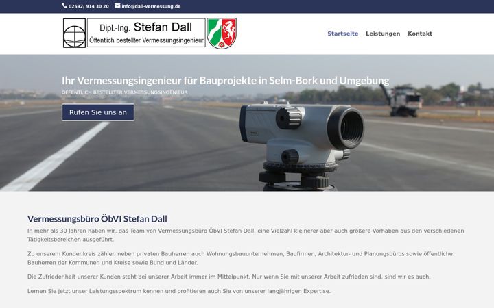 Posnetek zaslona dall-vermessung.de