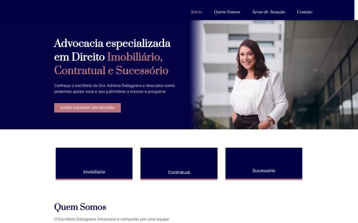 Snimka zaslona za dallagranaadvocacia.com.br