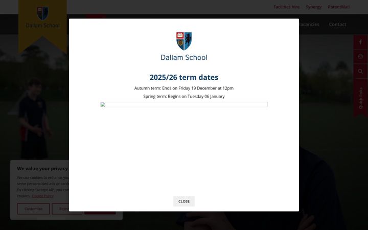 Screenshot of dallamschool.org