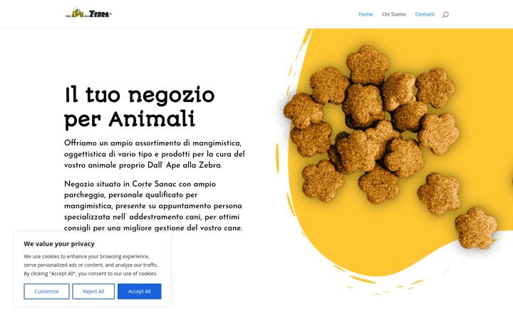 Screenshot of dallapeallazebra.it