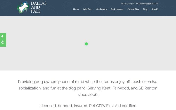 Screenshot of dallasandpals.com