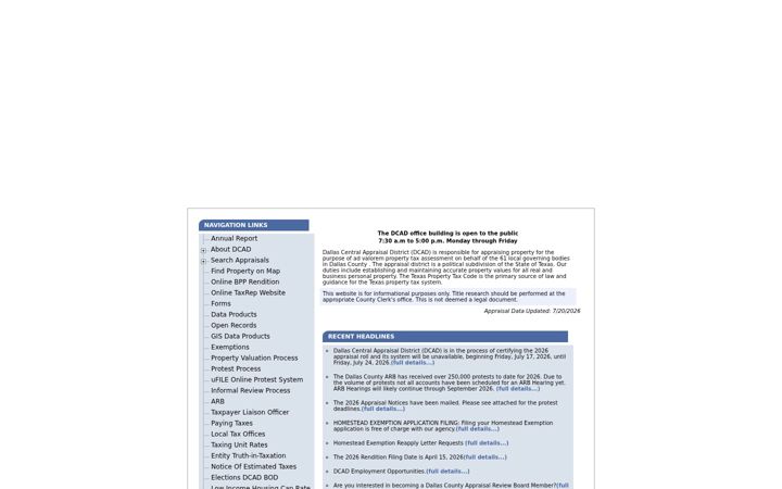 Screenshot of dallascad.org