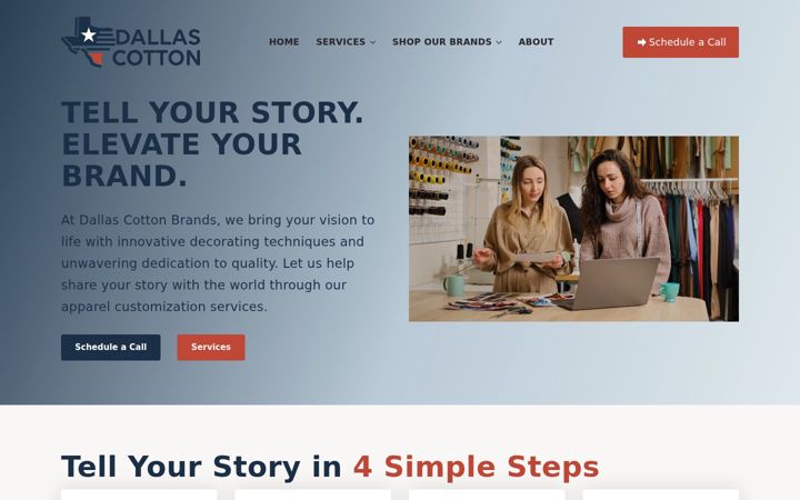 Screenshot of dallascotton.com