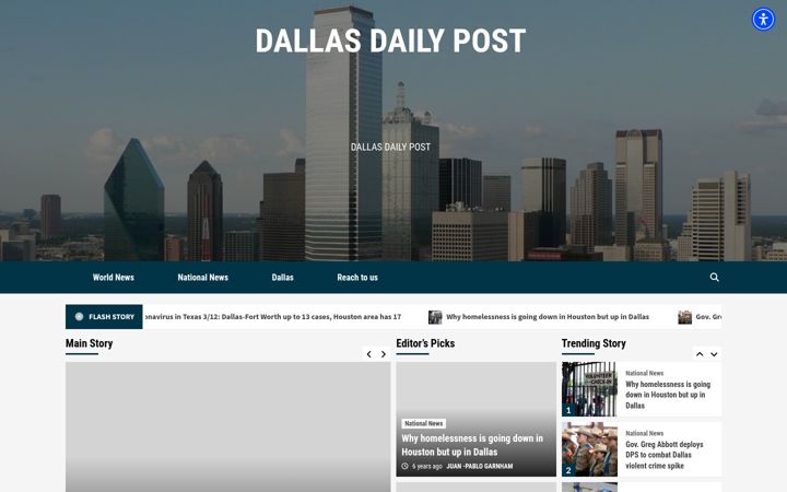 Screenshot of dallasdailypost.com