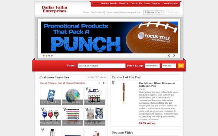 Screenshot of dallasfallinenterprises.com