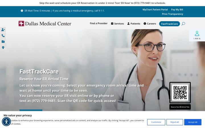 Screenshot of dallasmedcenter.com