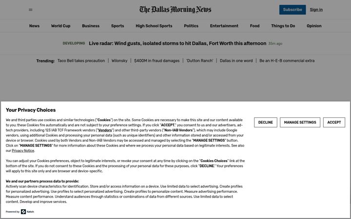 Skærmbillede af dallasnews.com