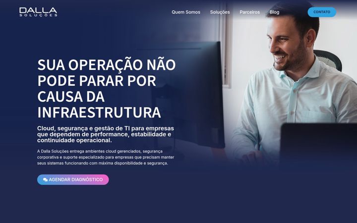 Snimka zaslona za dallasolucoes.com.br