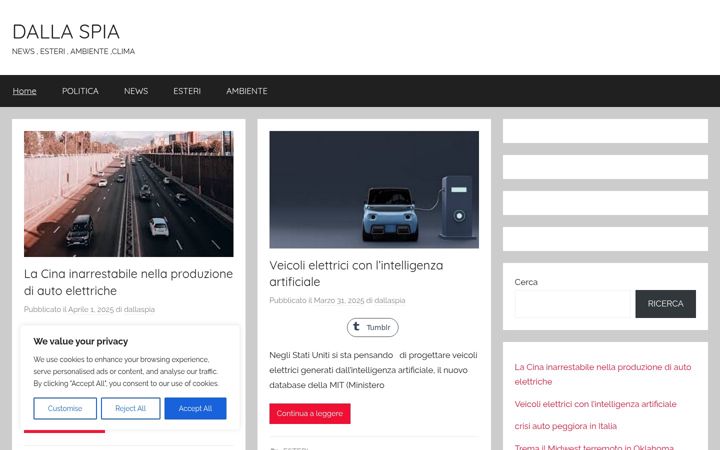 Screenshot of dallaspia.com