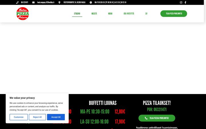 Screenshot of dallaspizzapalazzo.com