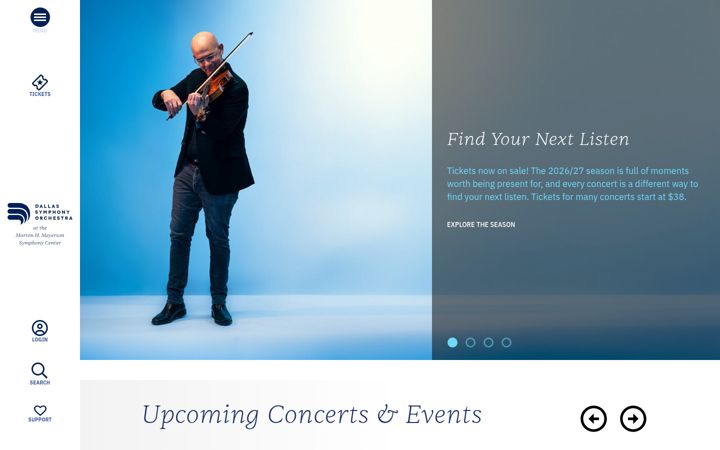 Screenshot of dallassymphony.org