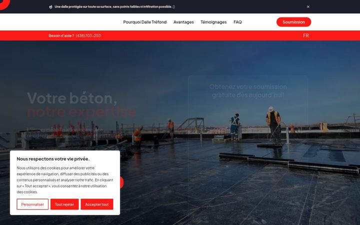 Screenshot of dalletrefondmontreal.com