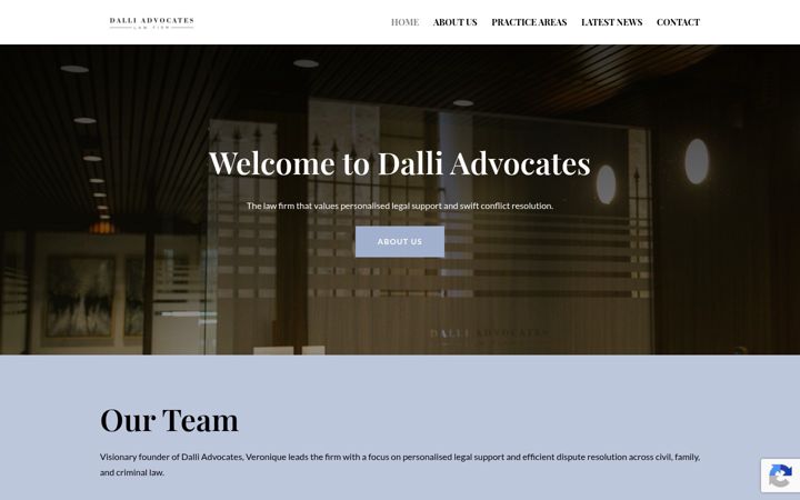 Screenshot of dalliadvocates.com