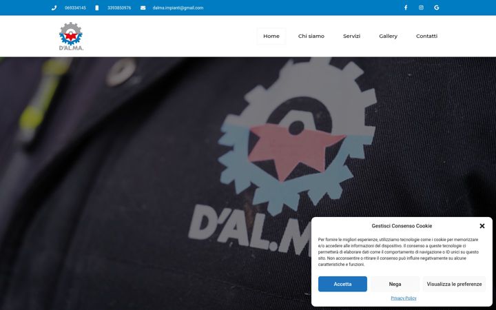 Screenshot of dalmaimpiantiroma.it